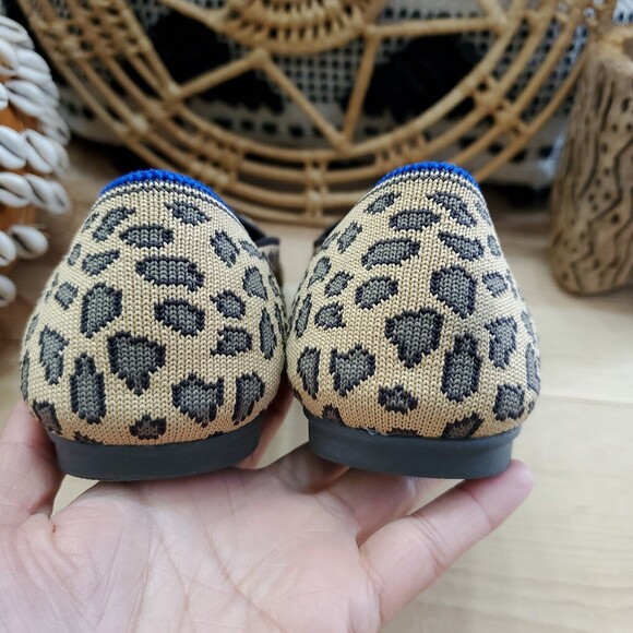 Rothy's 7/37.5 The Spot Loafer Leopard Animal Print Slip On Shoes Flats Women's - Picture 7 of 15